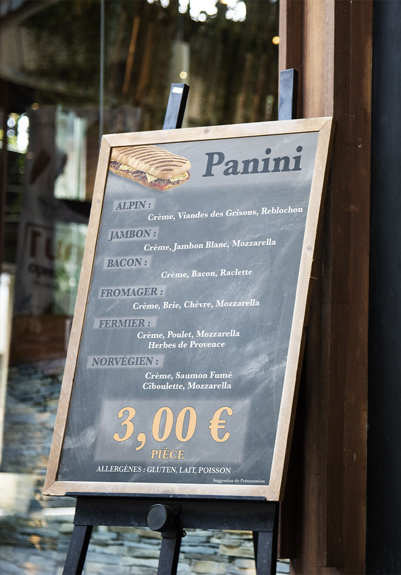 Affiche de boulangerie panini